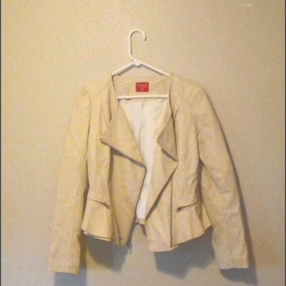 Faux leather dressy jacket